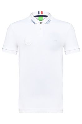 Golf polo shirt in cotton blend 'Paule Flag'