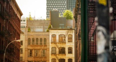 Street view of New York City