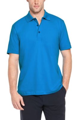 'Patrick US' | Regular Fit, Cotton Stretch Polo Shirt , Blue