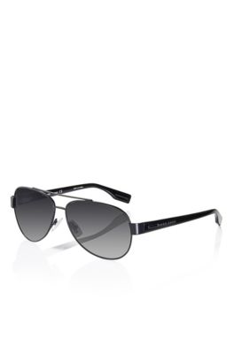 'Sunglasses' | Matte Black Metal Aviator Sunglasses, Assorted-Pre-Pack