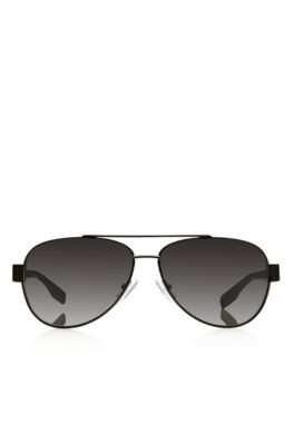 'Sunglasses' | Matte Black Metal Aviator Sunglasses, Assorted-Pre-Pack