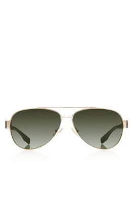 'Sunglasses' | Light Gold Metal Aviator Sunglasses, Assorted-Pre-Pack