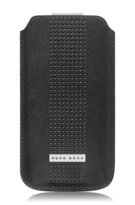 &lsquo;'HBLTHIP5000S1201' | Leather Cell Phone Case, Black