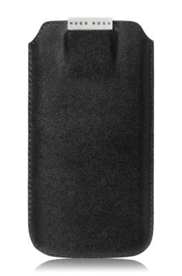 &lsquo;'HBLTHIP5000S1201' | Leather Cell Phone Case, Black
