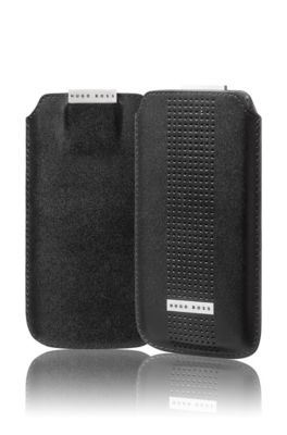 &lsquo;'HBLTHIP5000S1201' | Leather Cell Phone Case, Black