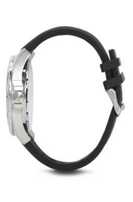 BOSS - Chronograph Silicon Black Logo Strap Watch | 1512945 