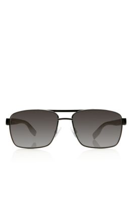 BOSS - 'Sunglasses' | Black Aviator Shaded Temple Sunglasses