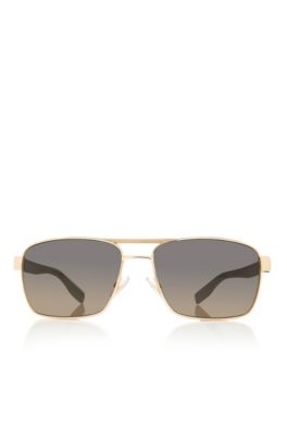 'Sunglasses' | Gold Aviator Shaded Temple Sunglasses, Assorted-Pre-Pack