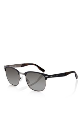 'Sunglasses' | Matte Black Semi-Rimless Sunglasses, Assorted-Pre-Pack