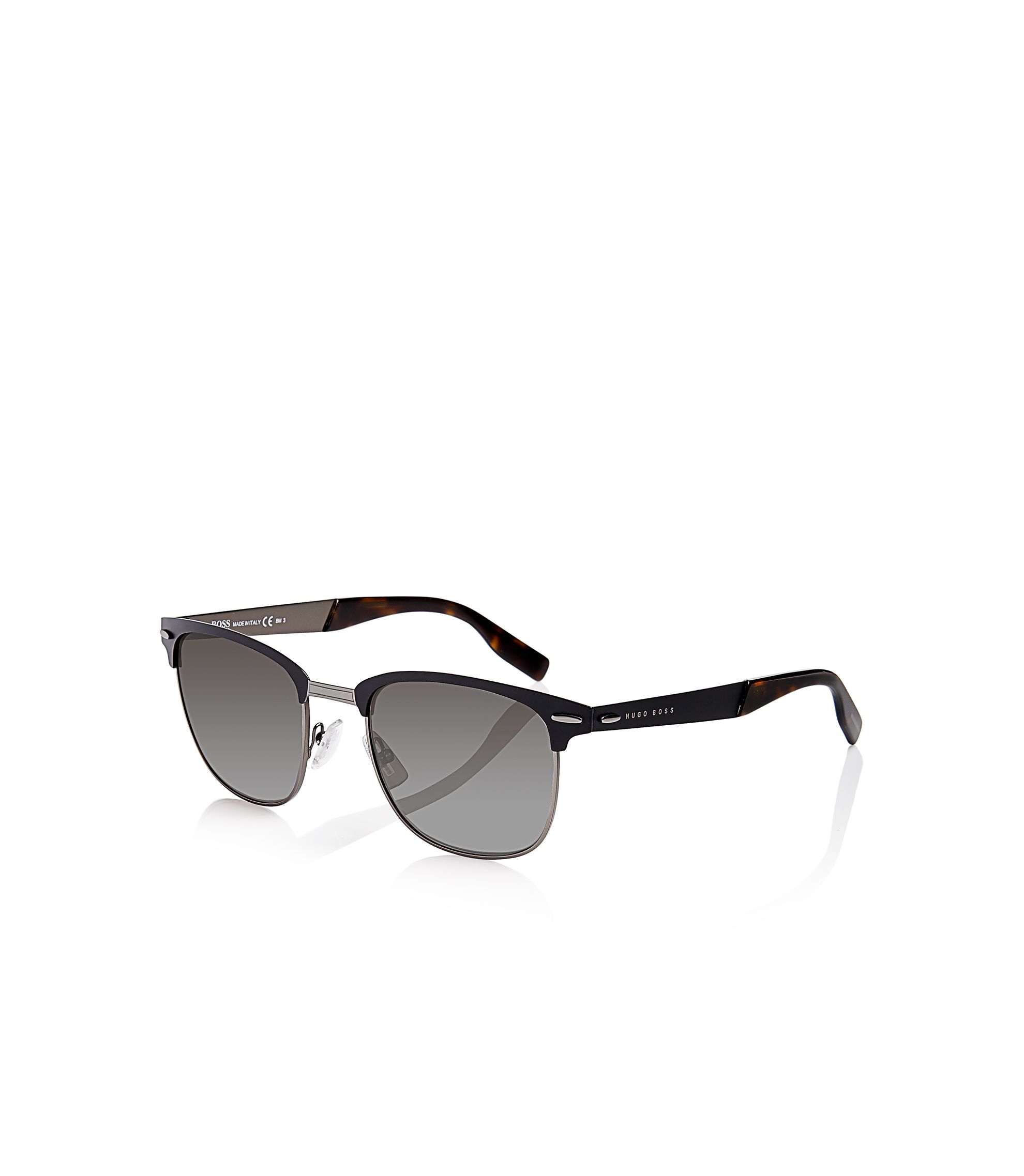 BOSS - 'Sunglasses' | Matte Black Semi-Rimless Sunglasses