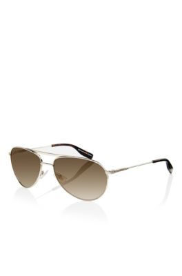 'Sunglasses' | Gold Matte Aviator Sunglasses, Assorted-Pre-Pack