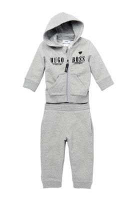 'J05240' | Toddler Stretch Cotton Blend Hooded Zip Sweatshirt, Grey