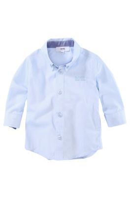 'J05241' | Toddler Cotton Button Down Shirt, Light Blue