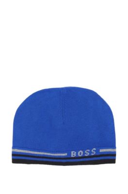 'J21108' | Knit Cotton-Wool Blend Hat, Blue