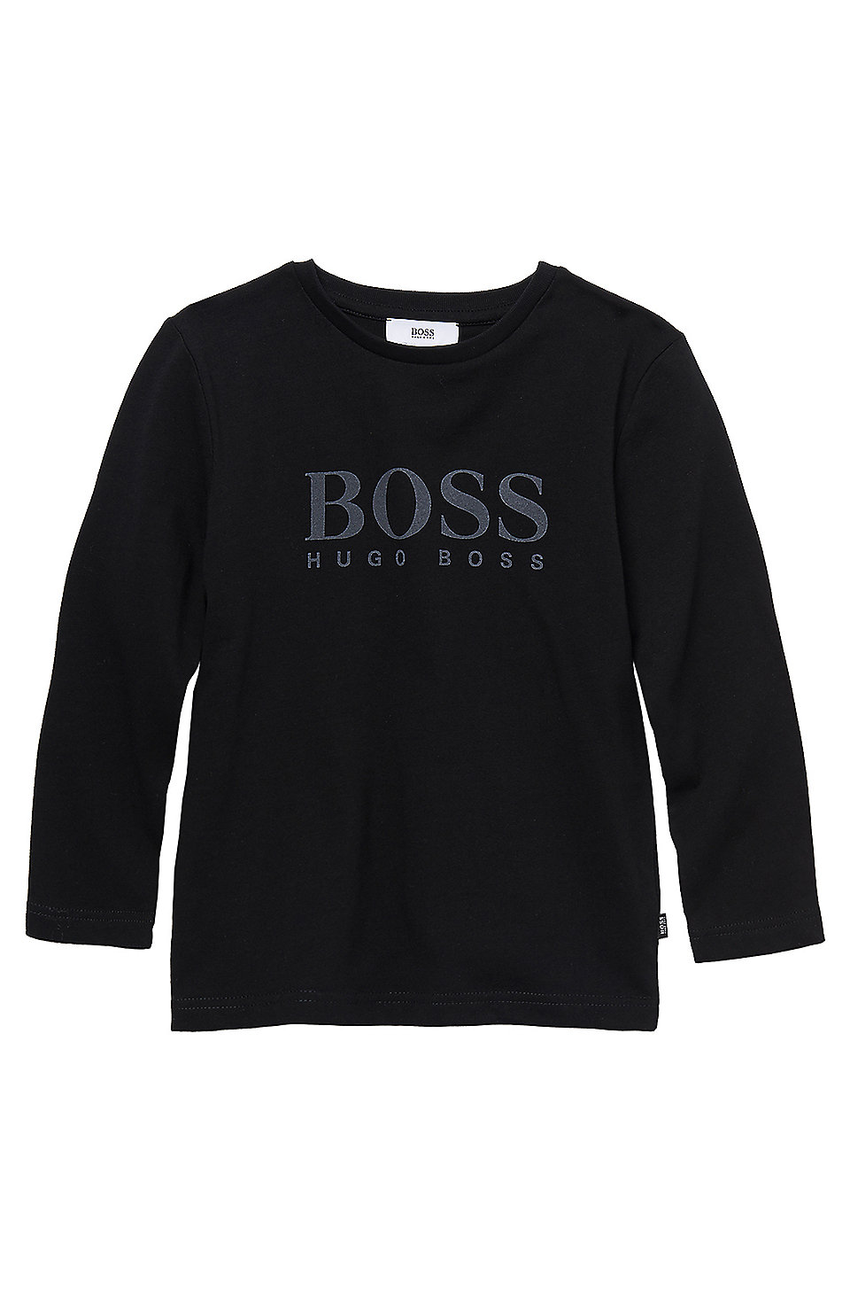 recorder George Bernard duif BOSS - 'J25540' | Boys Long-Sleeved Cotton Crewneck Logo T-Shirt