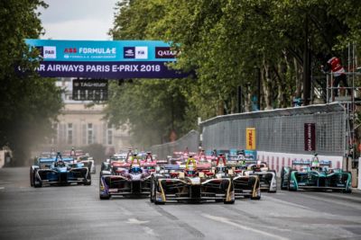 Formula E race cars