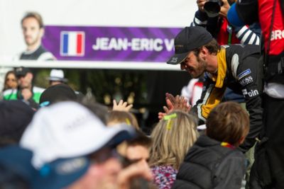 Jean-Eric Vergne celebrating 