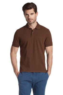 dark brown polo shirt