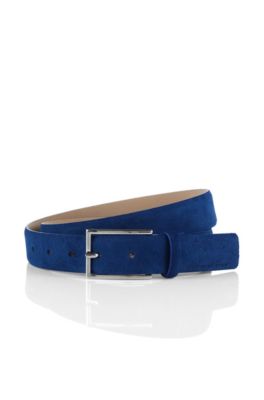 hugo boss blue suede belt