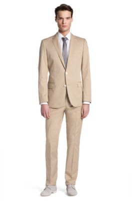 HUGO - Slim fit suit in cotton from 