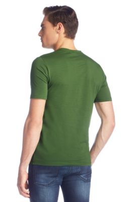 green polo v neck t shirt