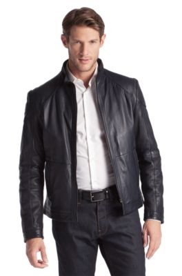 boss leather jacket