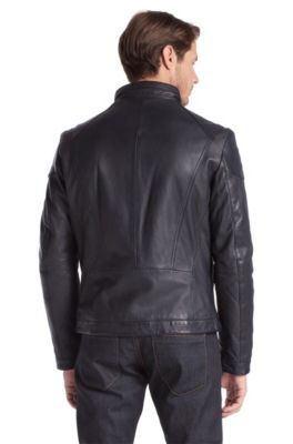 boss mens leather jacket