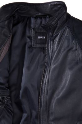 boss mens leather jacket
