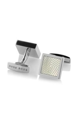 BOSS - Cufflinks with a mother-of-pearl 