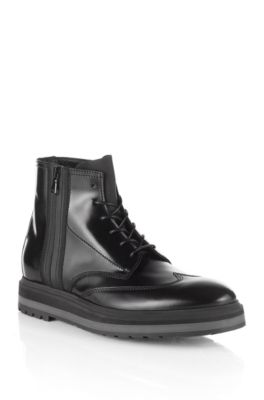 HUGO - Leather combat boot 'Sursion'