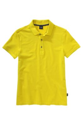 hugo boss yellow polo shirt