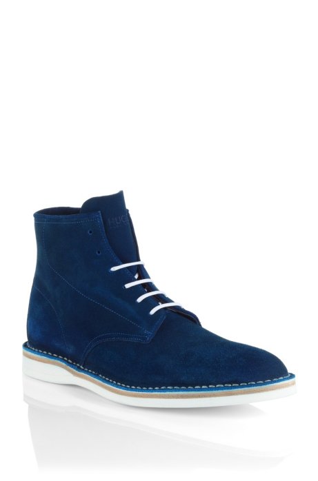 Lace-up suede boot 'Destio', Blue
