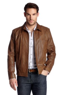 BOSS - Genuine goatskin leather jacket 