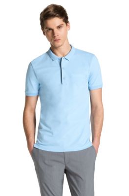 hugo boss light blue polo shirt