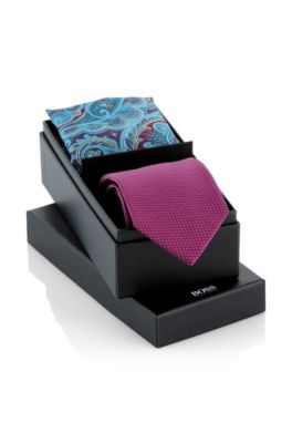 hugo boss tie and pocket square set