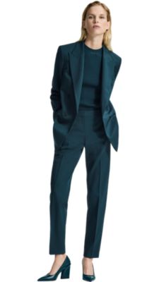 hugo boss dark green suit
