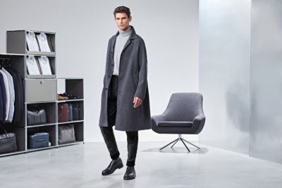 hugo boss overcoat mens