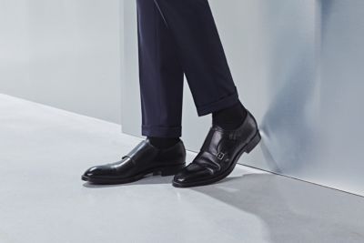 casual shoes with suit pants