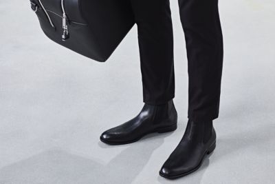 Black chelsea boots by BOSS
