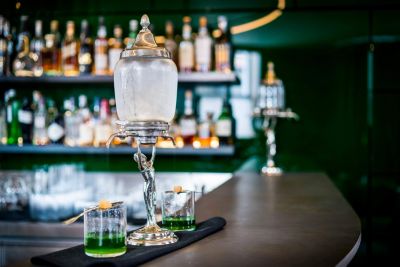 Interior of Green Bar at Hotel Cafe Royal in London