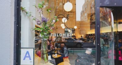 Front window of La Colombe Torrefaction