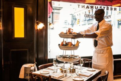  Seafood tower, speciality at Balthazar restaurant