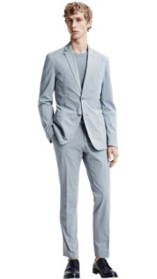 Men wearing blue suit, blue shoes by BOSS