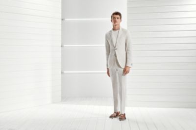 hugo linen suit