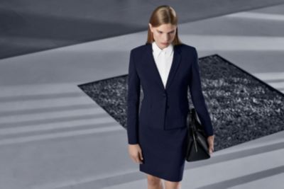 hugo boss skirt suit