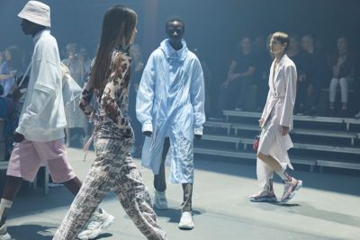 Models on the runway of HUGO Spring/Summer 19 Fashion Show in Berlin