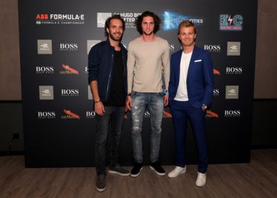 Jean Eric Vergne and Nico Roseberg Formula E after party