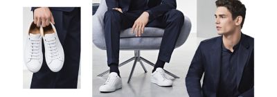 suit and casual shoes