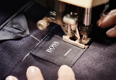 Tailored suit by BOSS Fabric made in Italy that is used to produce the Tailored Suits by BOSS