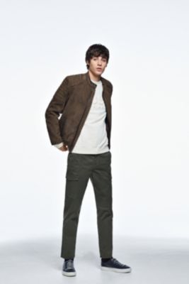 leather jacket by boss